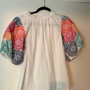 THML embroidered puff sleeve blouse